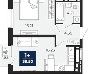 1-к квартира, вторичка, 38м2, 22/24 этаж