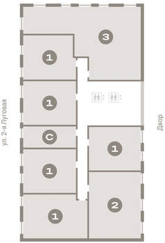 1-к квартира, вторичка, 60м2, 10/16 этаж