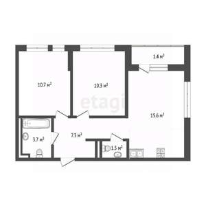 2-к квартира, вторичка, 49м2, 4/24 этаж