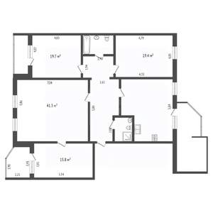 4-к квартира, вторичка, 152м2, 4/9 этаж