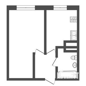 1-к квартира, вторичка, 31м2, 1/5 этаж