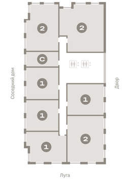 2-к квартира, вторичка, 75м2, 10/17 этаж