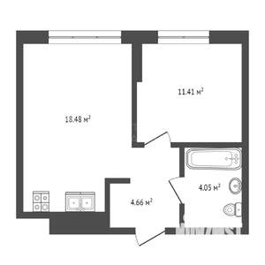 1-к квартира, вторичка, 34м2, 11/23 этаж