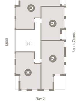 2-к квартира, вторичка, 66м2, 9/25 этаж