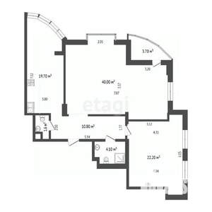 2-к квартира, вторичка, 98м2, 5/14 этаж