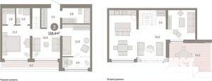 3-к квартира, вторичка, 118м2, 7/9 этаж
