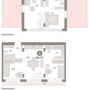 3-к квартира, вторичка, 123м2, 7/16 этаж