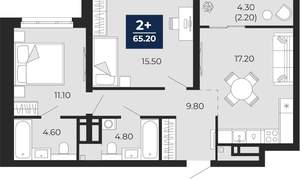 2-к квартира, вторичка, 63м2, 3/24 этаж