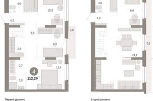 4-к квартира, вторичка, 113м2, 8/17 этаж