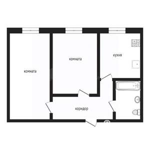 2-к квартира, вторичка, 46м2, 3/8 этаж