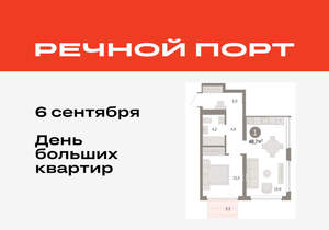 1-к квартира, вторичка, 49м2, 4/9 этаж