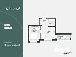 1-к квартира, вторичка, 31м2, 2/4 этаж