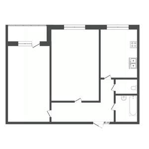2-к квартира, вторичка, 50м2, 4/10 этаж