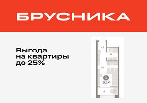 Студия квартира, вторичка, 24м2, 16/17 этаж