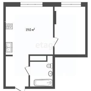 1-к квартира, вторичка, 42м2, 3/16 этаж
