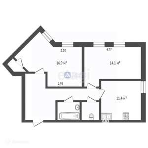 2-к квартира, вторичка, 61м2, 9/14 этаж