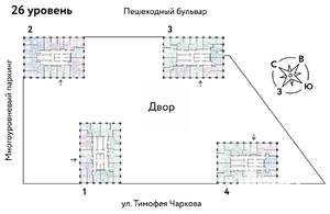 3-к квартира, вторичка, 60м2, 26/31 этаж