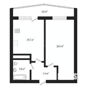 1-к квартира, вторичка, 49м2, 8/17 этаж