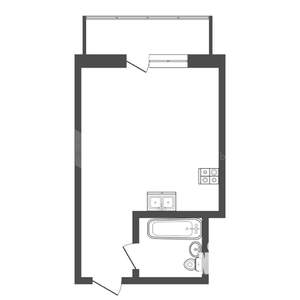 Студия квартира, вторичка, 16м2, 1/8 этаж