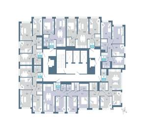 2-к квартира, строящийся дом, 55м2, 13/25 этаж