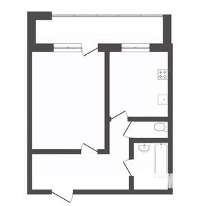 1-к квартира, вторичка, 35м2, 7/13 этаж