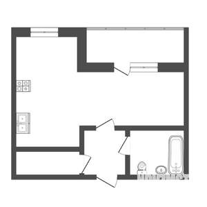 Студия квартира, вторичка, 27м2, 5/9 этаж