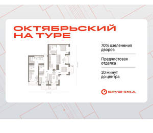 3-к квартира, вторичка, 143м2, 24/25 этаж