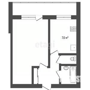 1-к квартира, вторичка, 35м2, 6/9 этаж