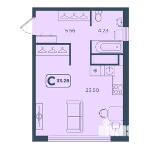 Студия квартира, вторичка, 33м2, 24/25 этаж