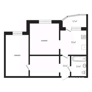 2-к квартира, вторичка, 59м2, 15/15 этаж