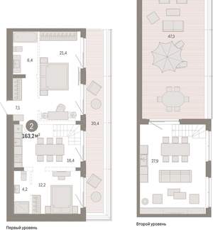 2-к квартира, вторичка, 163м2, 7/11 этаж