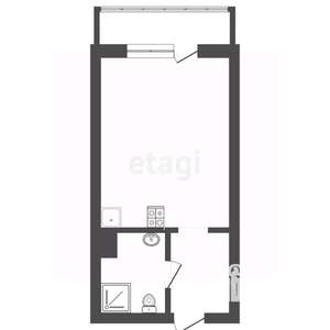 Студия квартира, вторичка, 24м2, 10/16 этаж