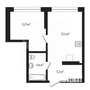 1-к квартира, вторичка, 36м2, 3/17 этаж