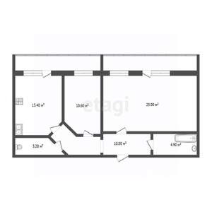 2-к квартира, вторичка, 70м2, 9/9 этаж