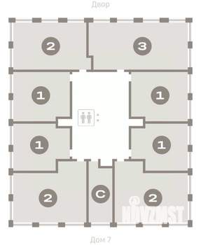 2-к квартира, вторичка, 73м2, 16/17 этаж