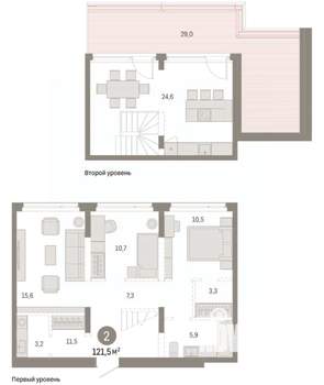 2-к квартира, вторичка, 122м2, 8/8 этаж