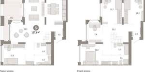 4-к квартира, вторичка, 168м2, 16/16 этаж