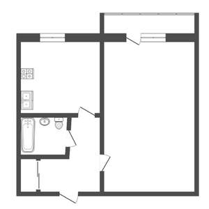 1-к квартира, вторичка, 31м2, 5/5 этаж