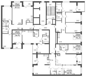 3-к квартира, сданный дом, 87м2, 15/23 этаж