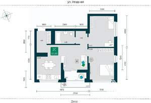 2-к квартира, вторичка, 67м2, 4/8 этаж
