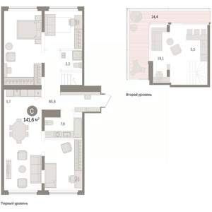 2-к квартира, вторичка, 142м2, 5/5 этаж