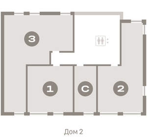 1-к квартира, вторичка, 46м2, 7/25 этаж