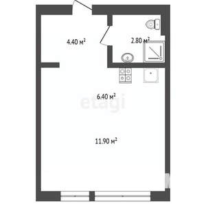 Студия квартира, сданный дом, 22м2, 11/24 этаж