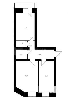 2-к квартира, вторичка, 63м2, 14/14 этаж