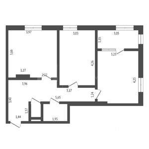 2-к квартира, вторичка, 59м2, 8/17 этаж