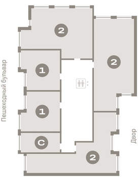 2-к квартира, вторичка, 80м2, 2/8 этаж