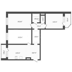 3-к квартира, вторичка, 93м2, 5/16 этаж