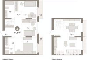 3-к квартира, вторичка, 98м2, 8/9 этаж