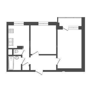 2-к квартира, вторичка, 52м2, 9/9 этаж