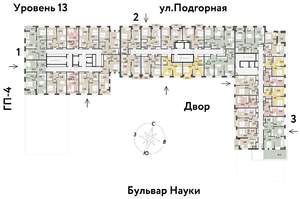2-к квартира, строящийся дом, 37м2, 13/16 этаж